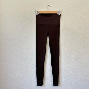 SPANX Look at Me Now Seamless Shapewear Leggings Ankle Zip in Brown